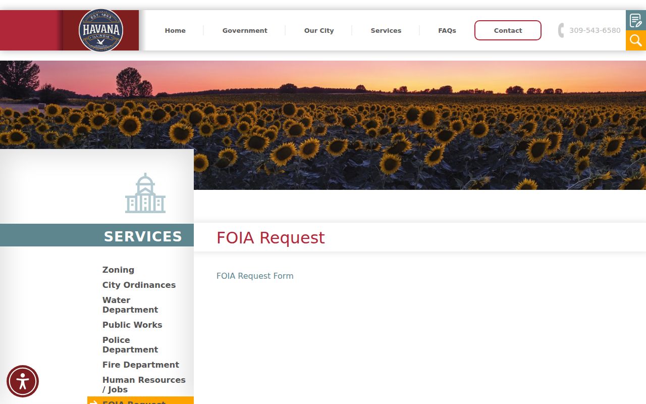 Official Havana FOIA request webpage