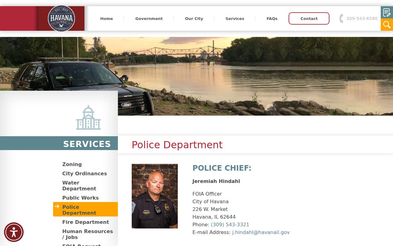 Havana Police Department official webpage