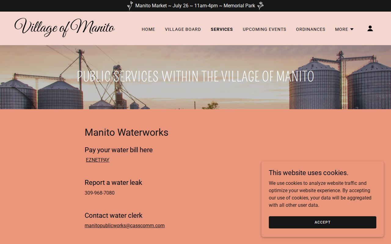 Official Manito village police services listing
