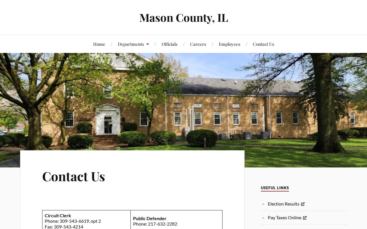 Mason County sheriff and justice contacts for arrest records