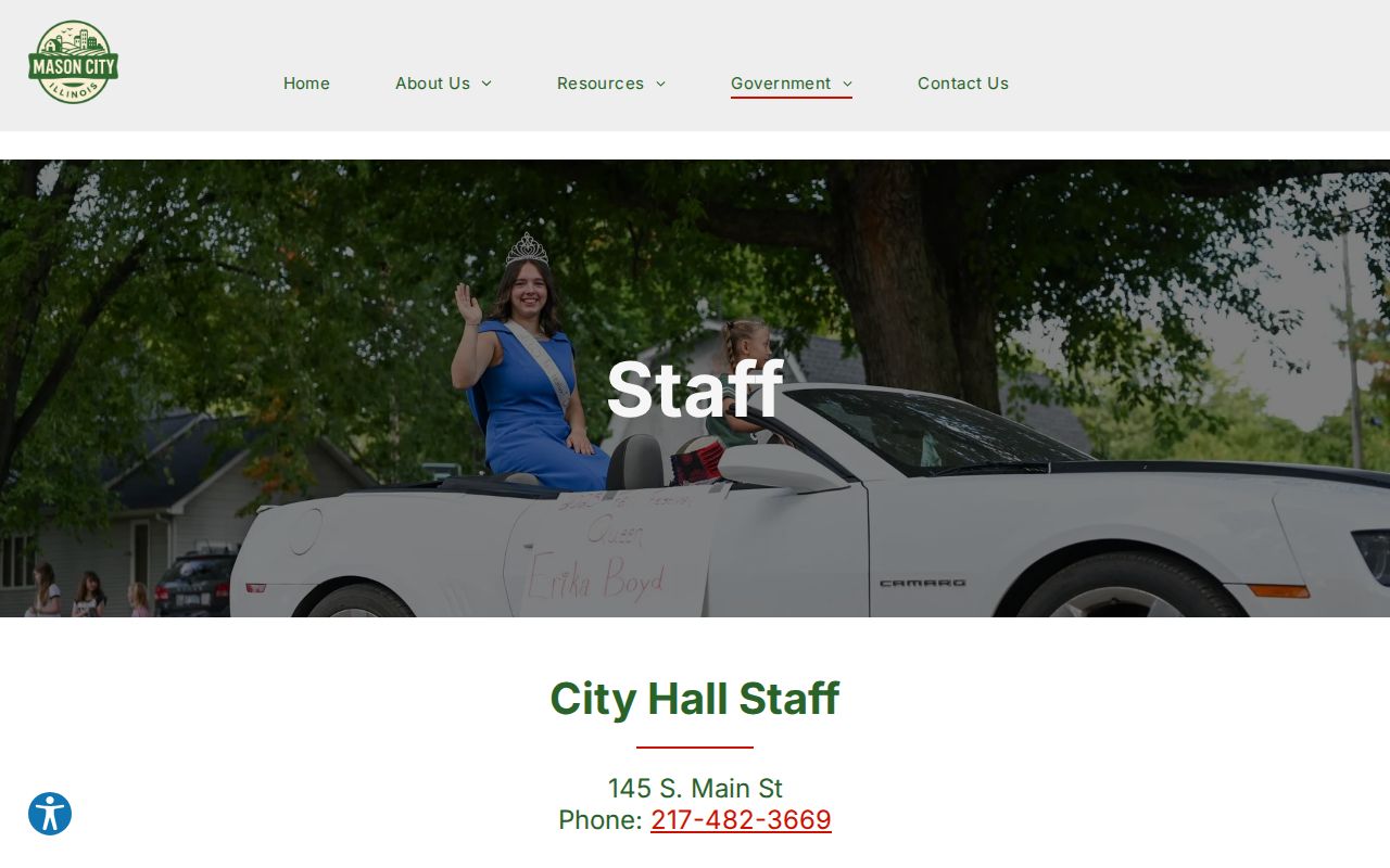 Official Mason City staff and police contact webpage