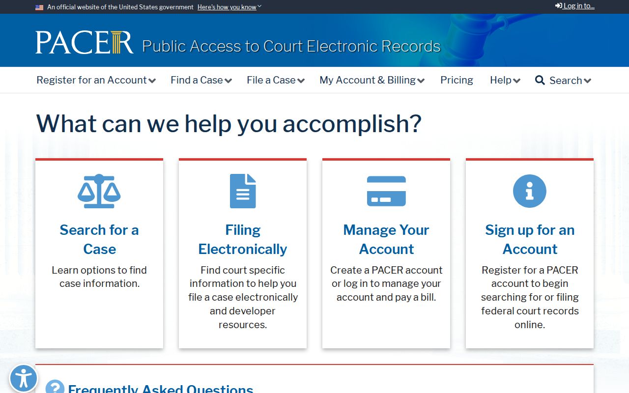 PACER federal court case lookup for cases linked to Mason County