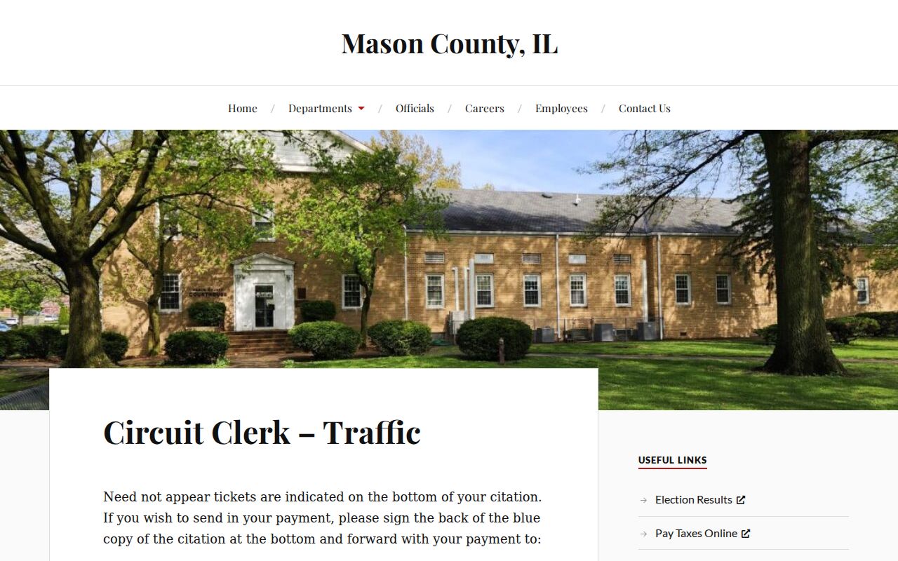Mason County traffic court case records and supervision instructions